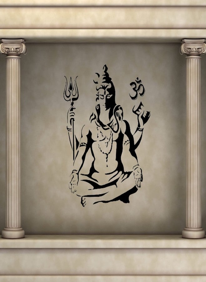 ARandNJ استنسل ARandNJ كومبو للرسم على الجدران (المقاس: 16 × 24 بوصة) الموضوع: شيفا، تصميم قابل لإعادة الاستخدام، مناسب لغرفة النوم وغرفة المعيشة (عبوة من قطعة واحدة) - Image 1